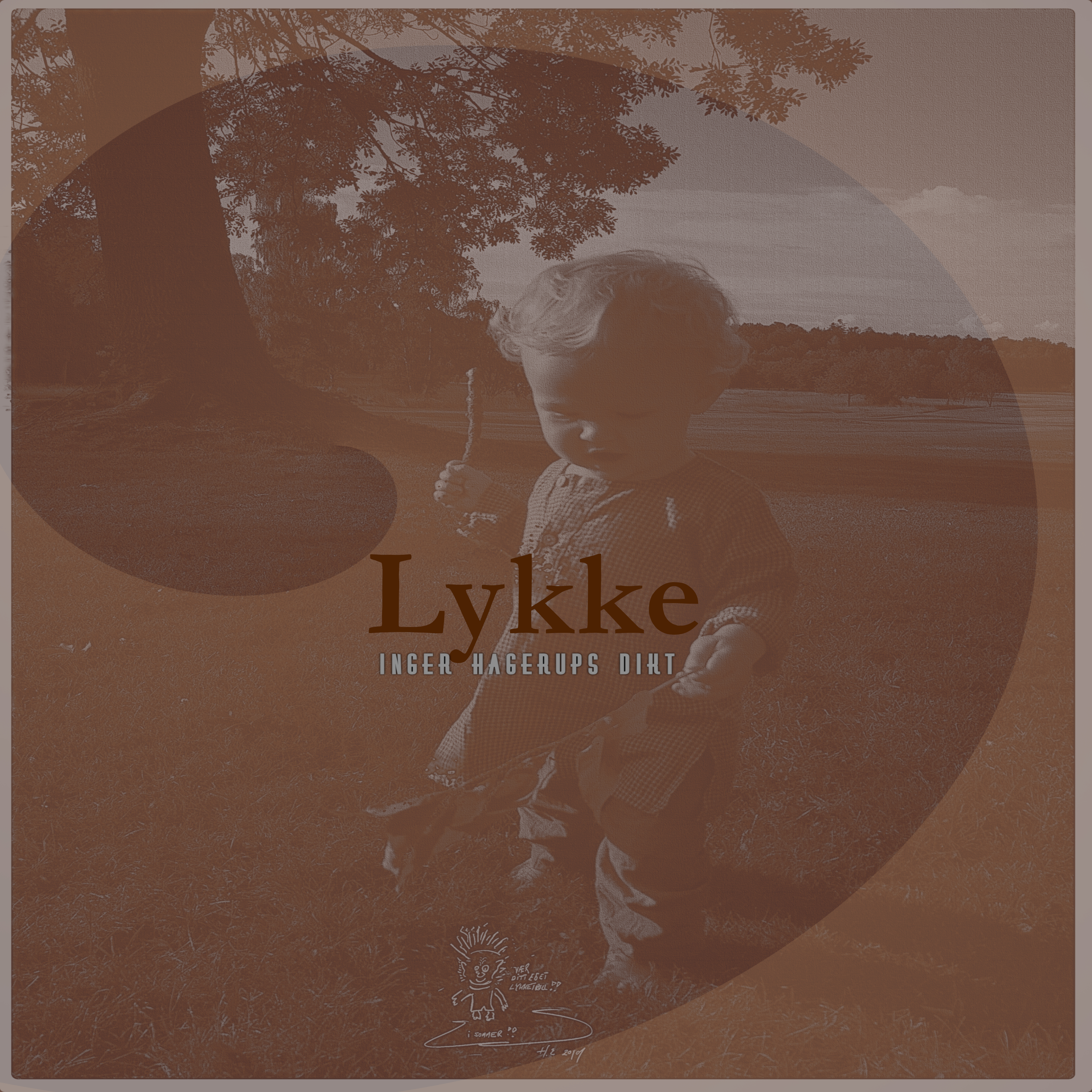 Bilde av cover til singelen Lykke. Design ved Henriette Nilsson